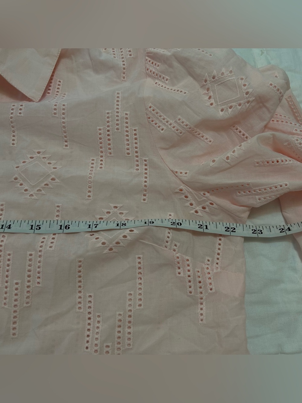 Ariat Eyelet Button Down Shirt Women’s XL Pink Coastal Cowgirl Long Sleeve NWT - Picture 8 of 10
